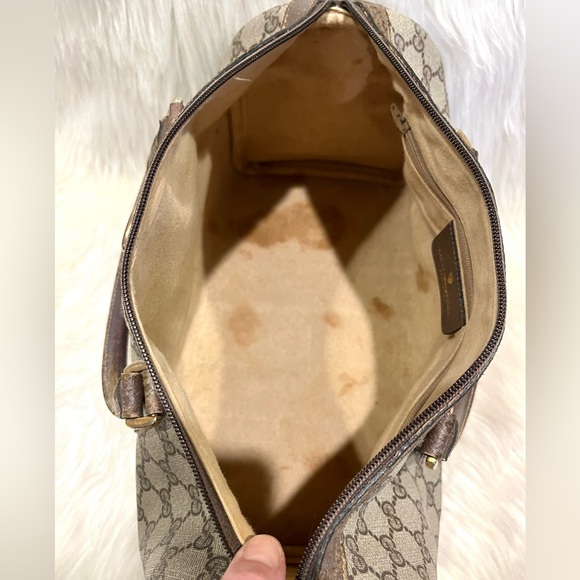 Authenticated Gucci Supreme Web Signature Boston Ophidia Tote Bag Handbag - Picture 9 of 14